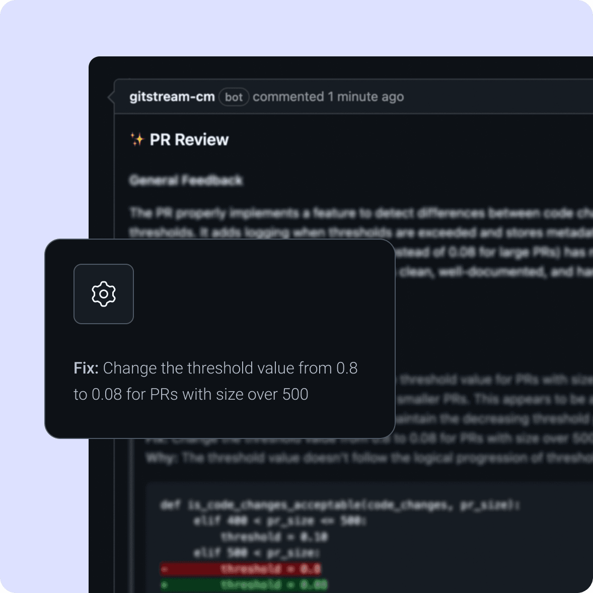 Recommend a fix