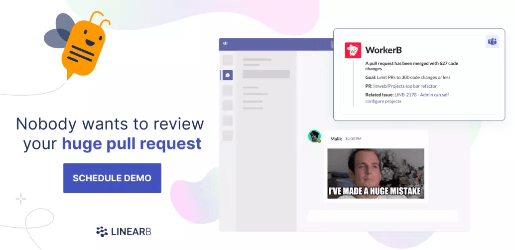 Nobody wants to review your huge pull request. Book a demo of workerb pr size alerts.
